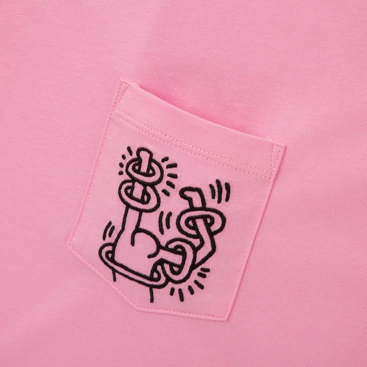 Keith Haring Womens S Uniqlo Keith Haring Pink T-Shirt SPRZ-NY MOMA Tee Size S / US 4 / IT 40 - 7 Thumbnail