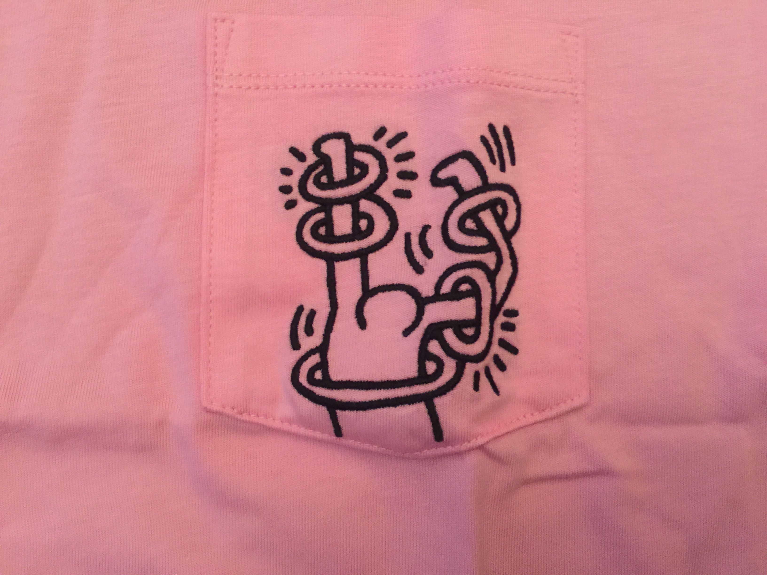 Keith Haring Womens S Uniqlo Keith Haring Pink T-Shirt SPRZ-NY MOMA Tee Size S / US 4 / IT 40 - 2 Thumbnail