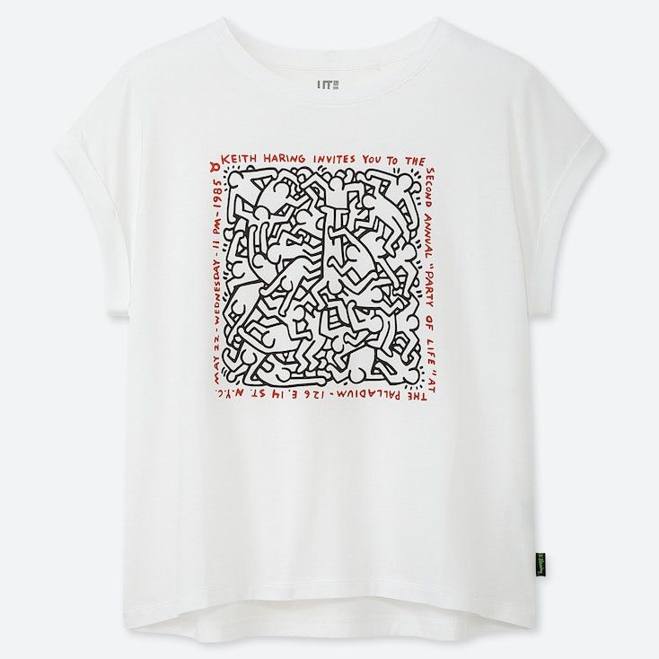 Keith Haring Womens XS Uniqlo Keith Haring White T-Shirt SPRZ MOMA Tee Size XS / US 0-2 / IT 36-38 - 7 Thumbnail