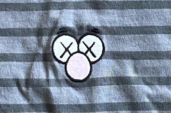 Kaws × Uniqlo Medium UT Dark Grey BFF Striped Tee Shirt Figure First Size US M / EU 48-50 / 2 - 2 Thumbnail