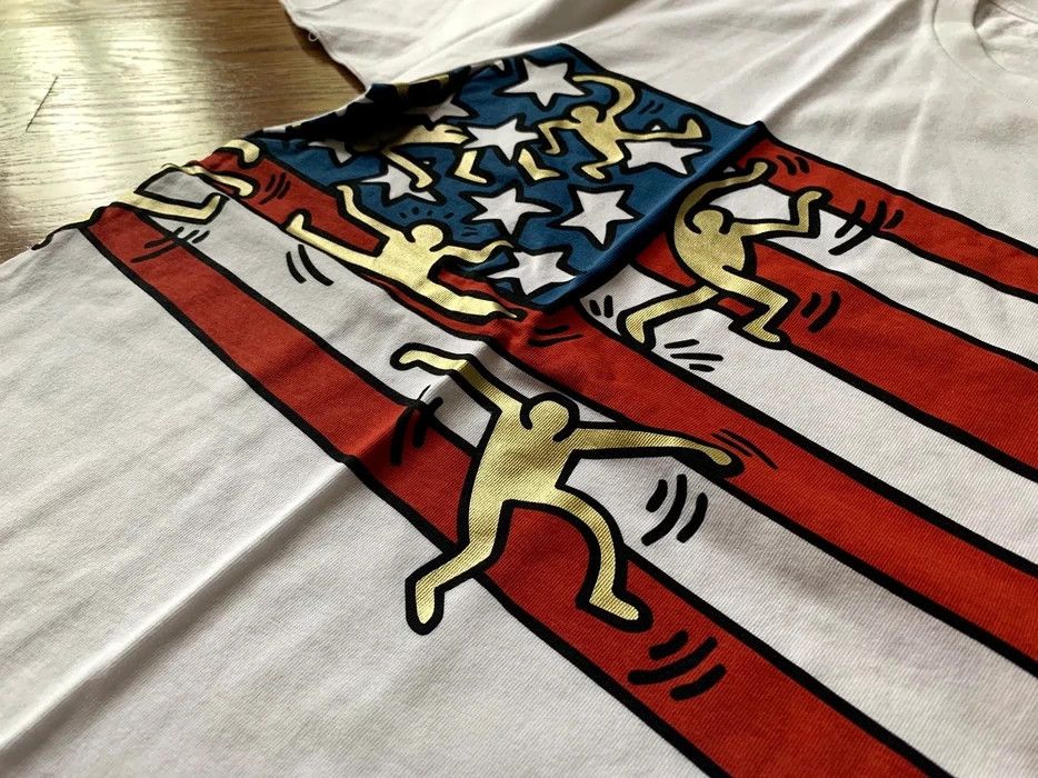 Uniqlo XL American Flag USA White T-Shirt SPRZ MOMA ASSC Tee Size US XL / EU 56 / 4 - 2 Thumbnail