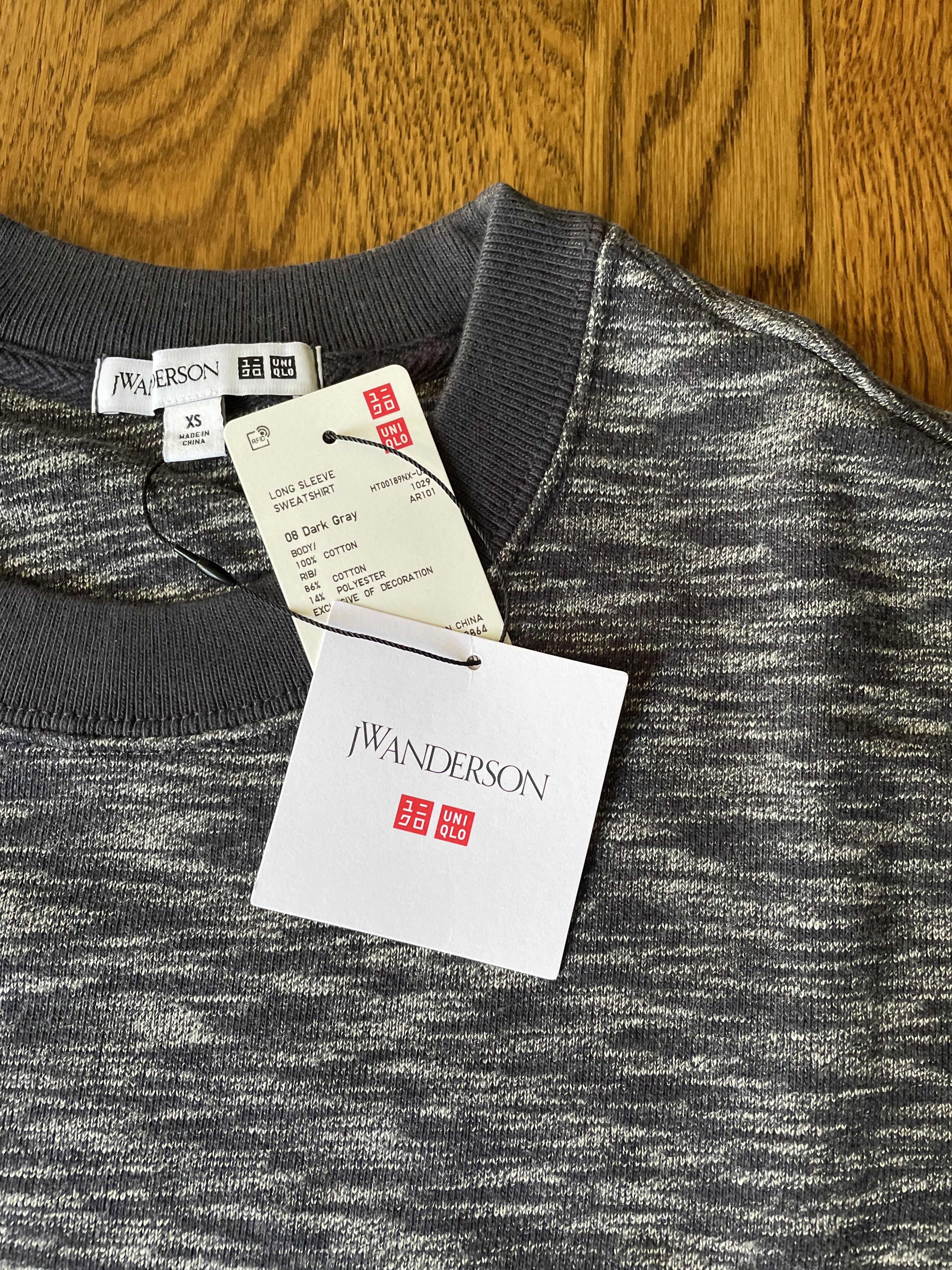 JW Anderson × Uniqlo Extra Small Long Sleeve Sweatshirt Dark Gray Crewneck Size US XS / EU 42 / 0 - 3 Thumbnail