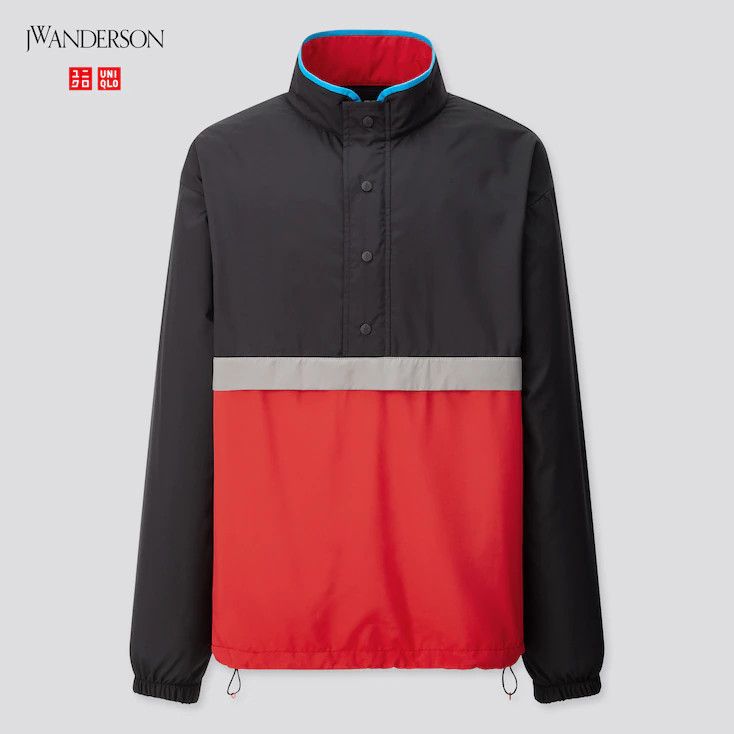 JW Anderson × Uniqlo Small Black Red Men Pocketable Pullover Blouson Rain Jacket Size US S / EU 44-46 / 1 - 8 Thumbnail
