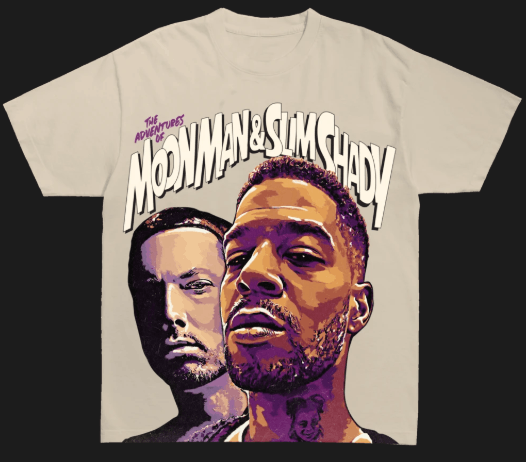 Eminem S Kid Cudi Eminem T-Shirt of Moonman and Slim Shady Tee Size US S / EU 44-46 / 1 - 1 Thumbnail