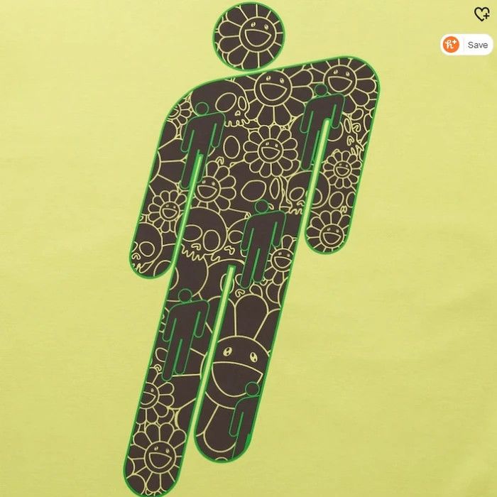 Billie Eilish × Takashi Murakami × Uniqlo XL Extra Large Green Neon Yellow UT Mens Tee Shirt Size US XL / EU 56 / 4 - 3 Thumbnail
