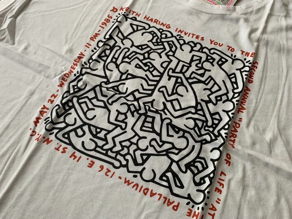 Keith Haring × Uniqlo Womens XL Uniqlo Keith Haring White T-Shirt SPRZ MOMA Tee Size XL / US 12-14 / IT 48-50 - 2 Thumbnail