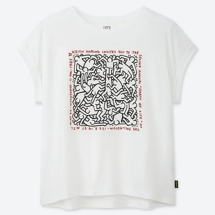 Keith Haring × Uniqlo Womens XL Uniqlo Keith Haring White T-Shirt SPRZ MOMA Tee Size XL / US 12-14 / IT 48-50 - 7 Thumbnail