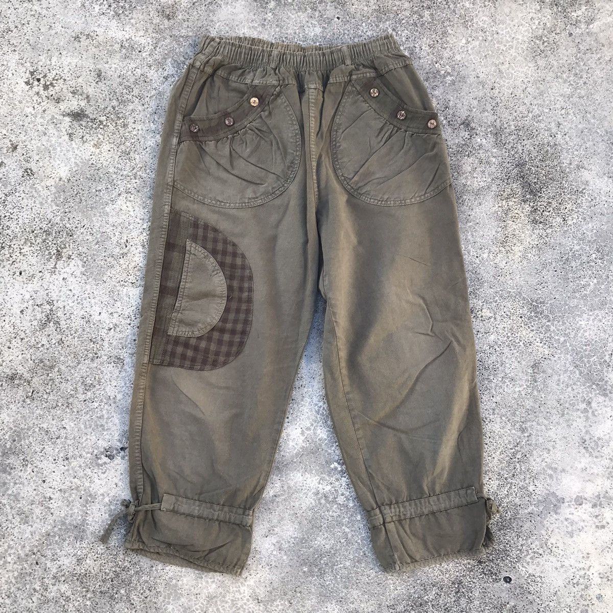 Japanese Brand Vintage Japanese Elastic Waist Tactical Cargo Crop Pants Size US 30 / EU 46 - 1 Thumbnail
