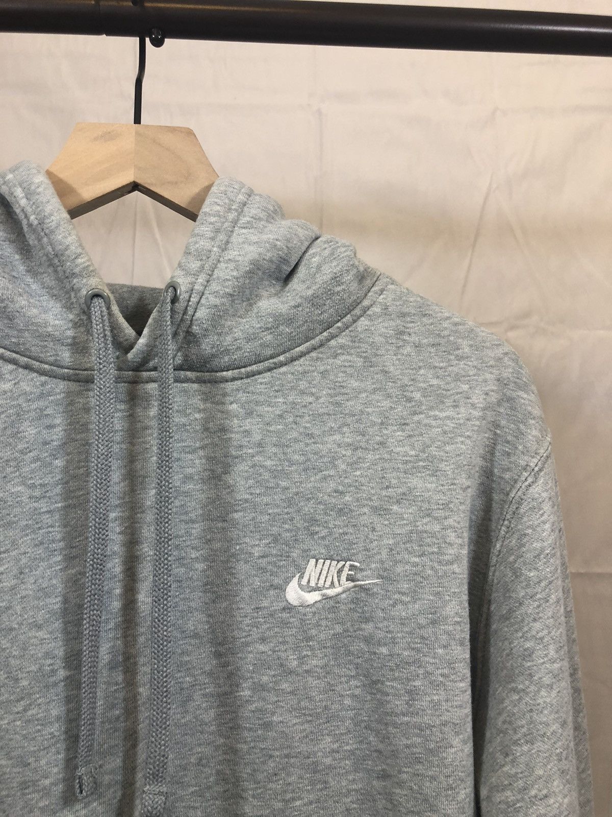 Nike Distressed Nike Blank Gray Y2K 2000s Hoodie Size US L / EU 52-54 / 3 - 2 Thumbnail
