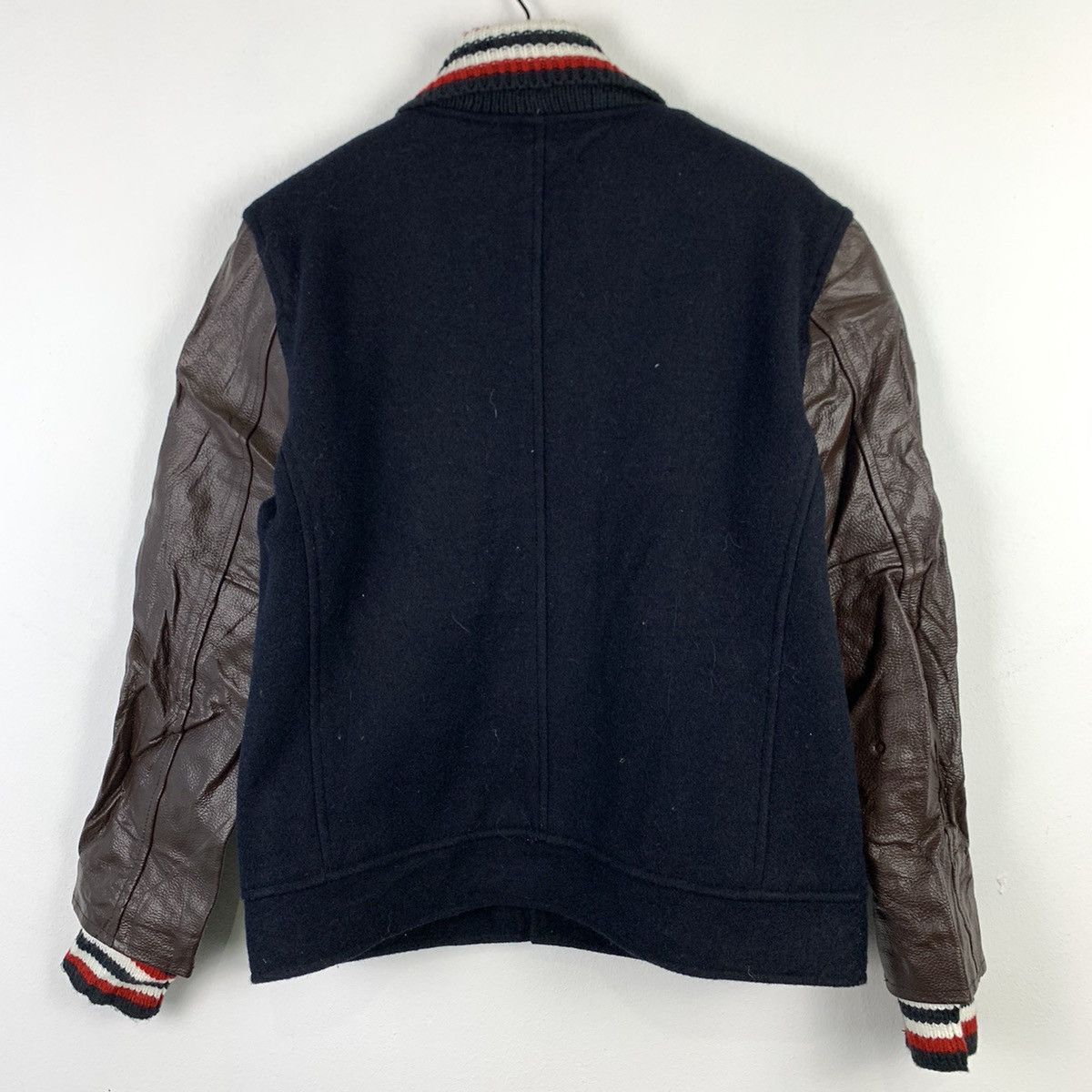 Japanese Brand × Vintage 🔥NS251🔥Japanesebrand art Leather varsity jacket Size US S / EU 44-46 / 1 - 2 Thumbnail