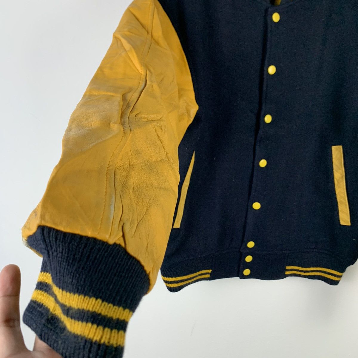 Macbeth × Vintage 🔥NS246🔥Vintage MacBeth Leather varsity jacket Size US M / EU 48-50 / 2 - 5 Thumbnail