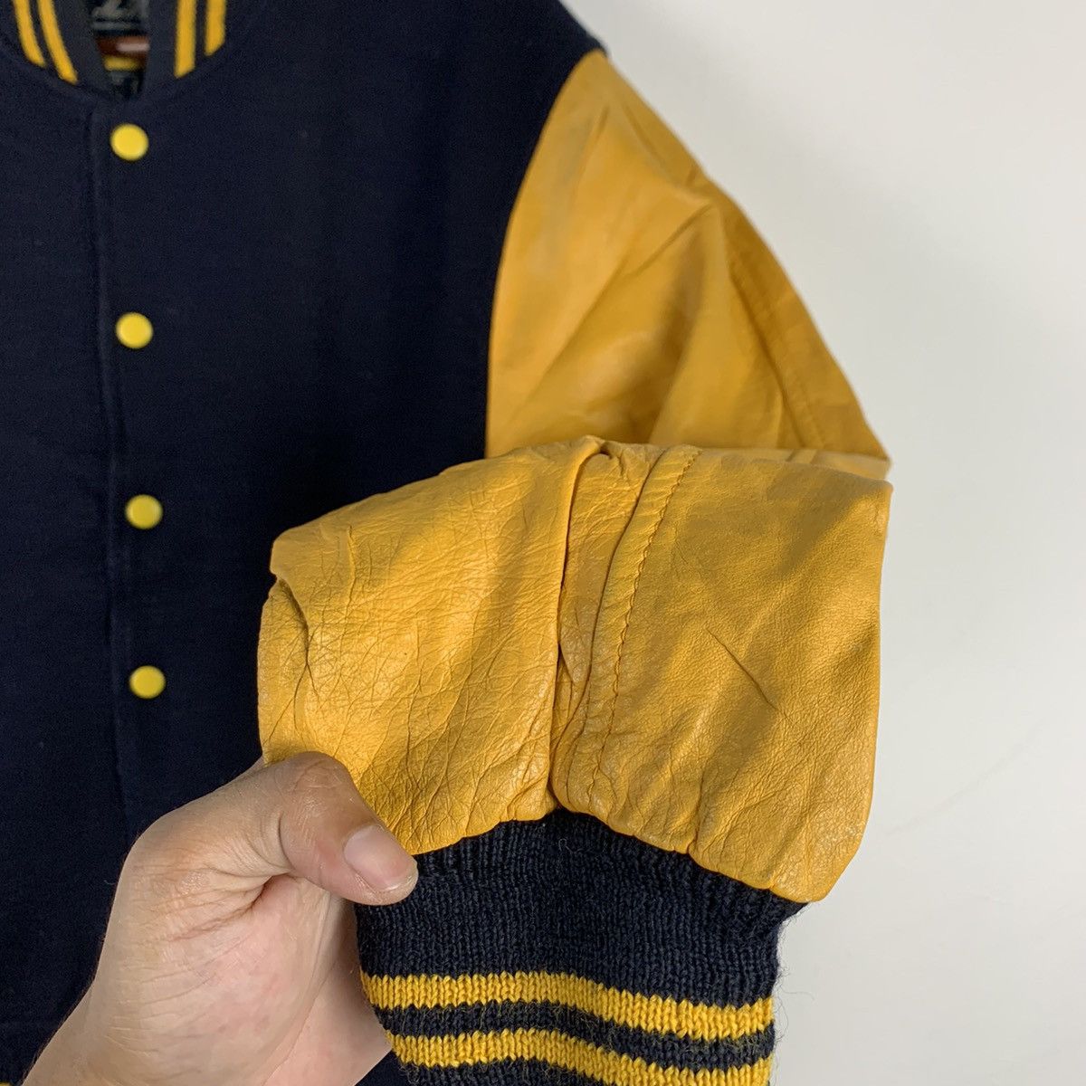 Macbeth × Vintage 🔥NS246🔥Vintage MacBeth Leather varsity jacket Size US M / EU 48-50 / 2 - 4 Thumbnail