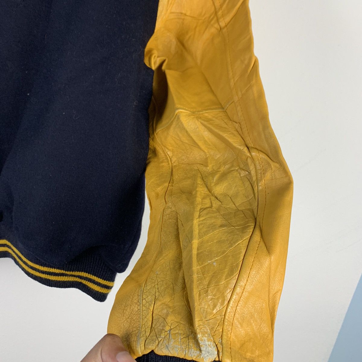 Macbeth × Vintage 🔥NS246🔥Vintage MacBeth Leather varsity jacket Size US M / EU 48-50 / 2 - 7 Thumbnail