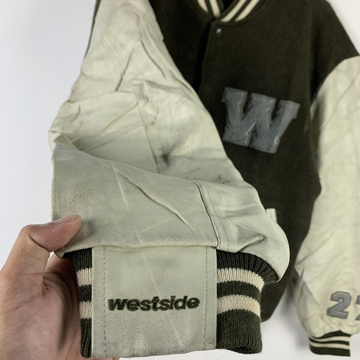 Japanese Brand × Vintage 🔥NS247🔥Vintage Westside Leather varsity jacket Size US L / EU 52-54 / 3 - 5 Thumbnail