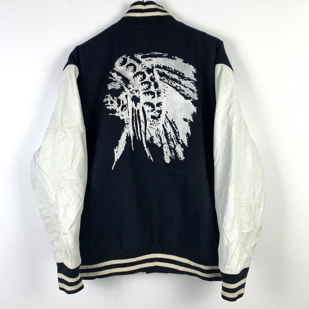 Japanese Brand × Vintage 🔥NS239🔥Vintage TOMHAWKS big logos varsity jacket Size US L / EU 52-54 / 3 - 1 Thumbnail