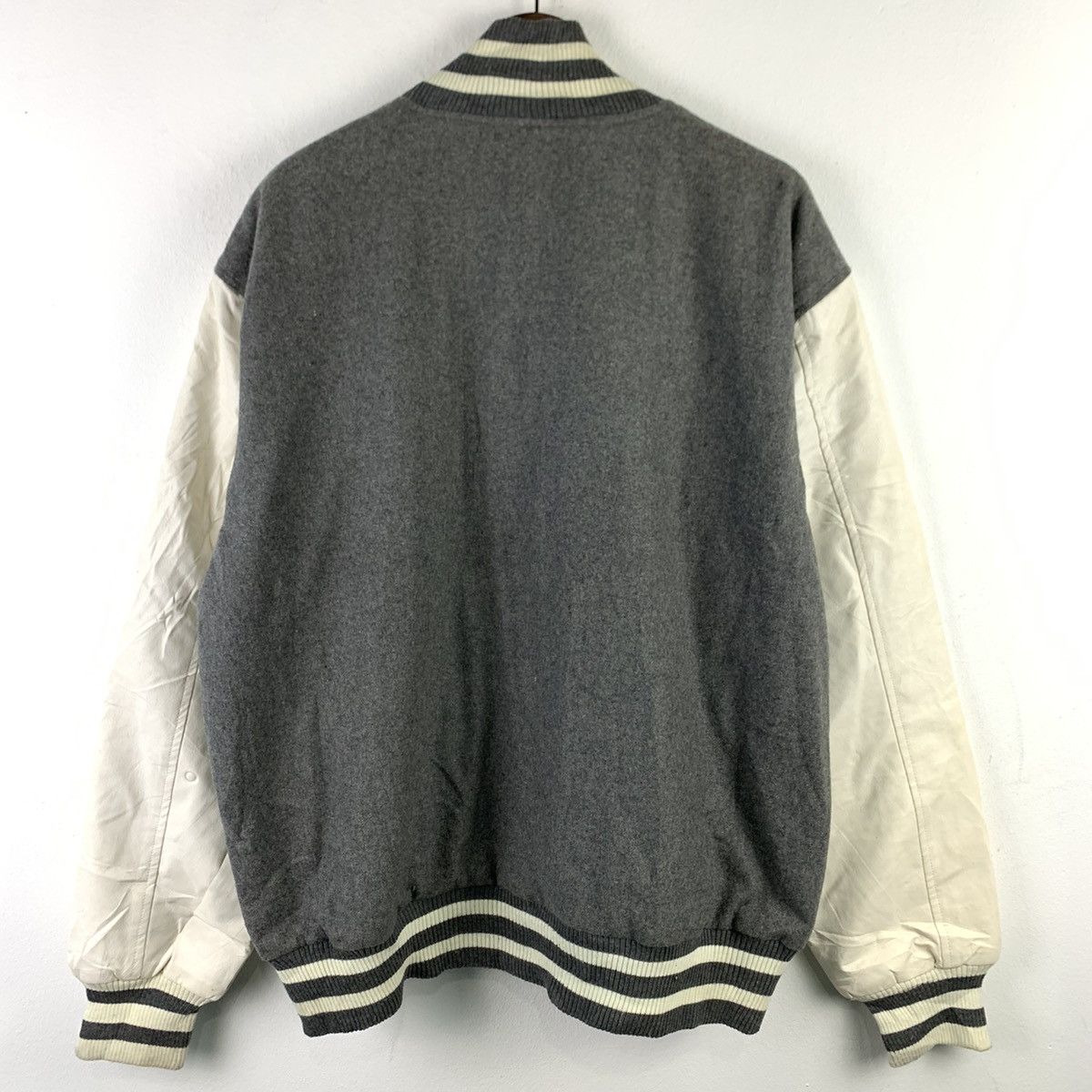 Japanese Brand 🔥NK118🔥Japanesebrand plain Pu Leather varsity jackets Size US XL / EU 56 / 4 - 3 Thumbnail