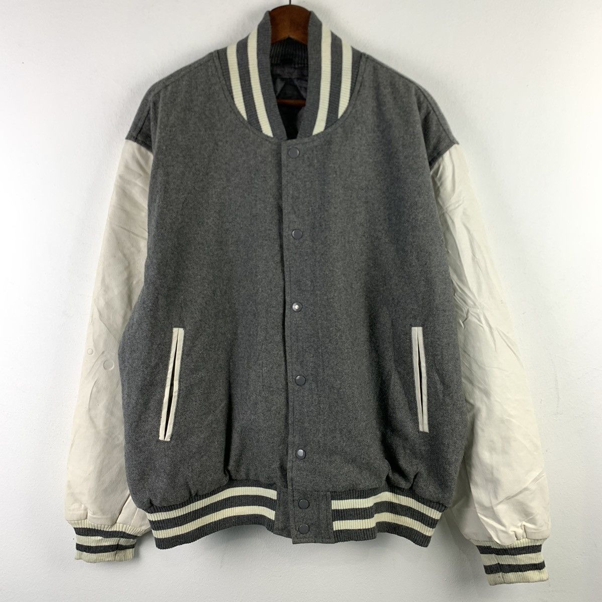Japanese Brand 🔥NK118🔥Japanesebrand plain Pu Leather varsity jackets Size US XL / EU 56 / 4 - 1 Thumbnail