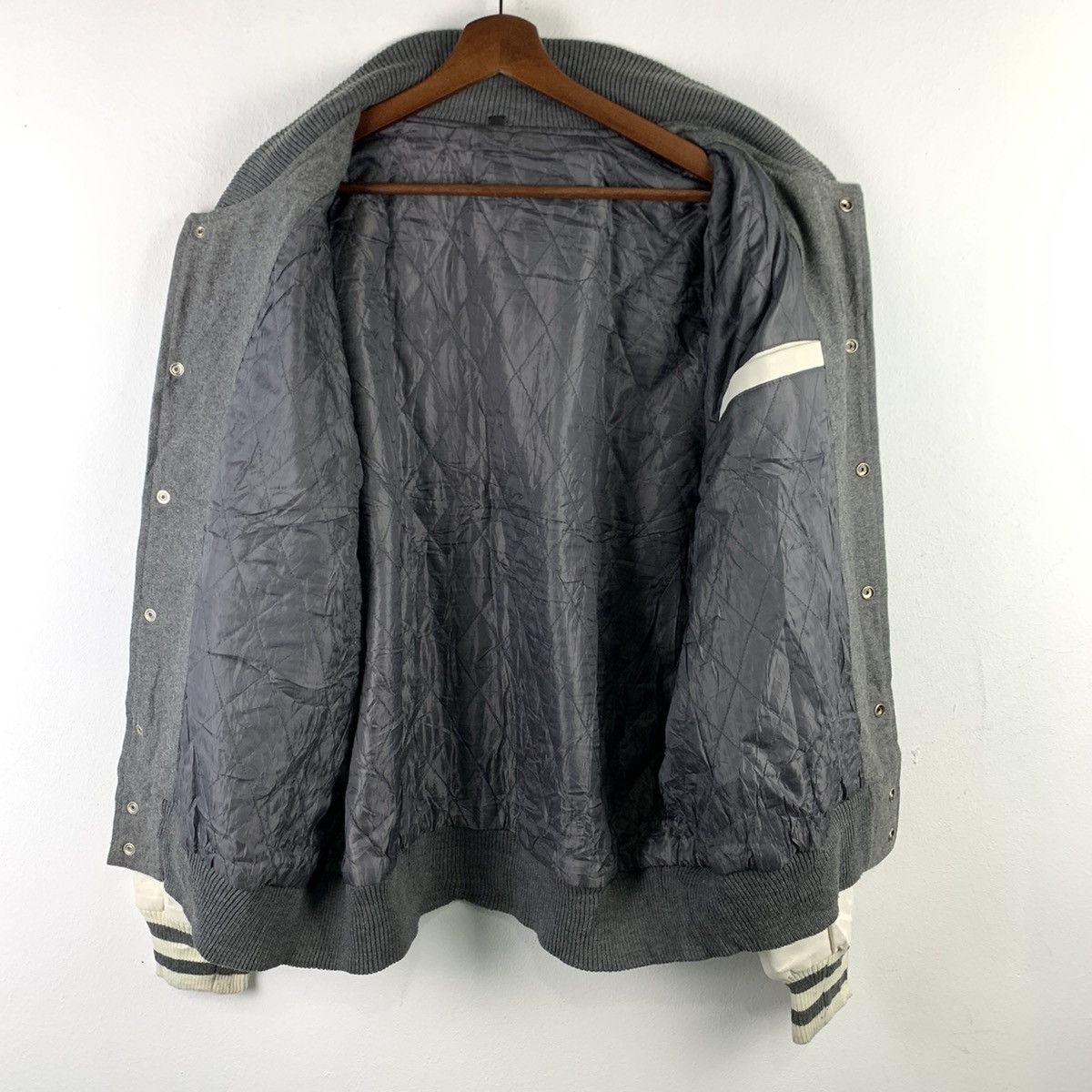 Japanese Brand 🔥NK118🔥Japanesebrand plain Pu Leather varsity jackets Size US XL / EU 56 / 4 - 4 Thumbnail