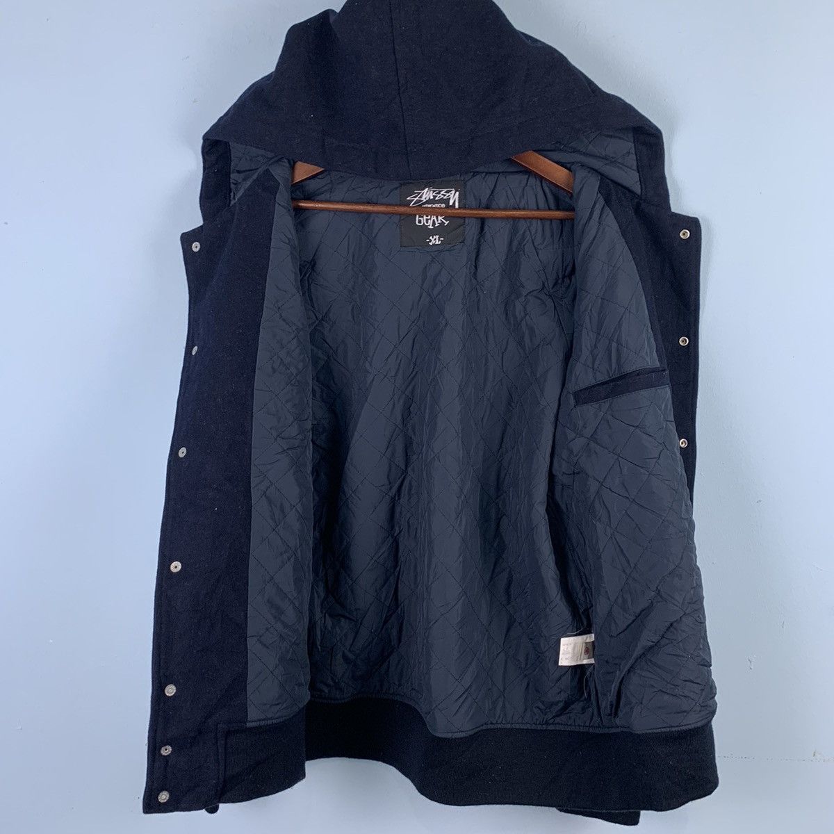 Stussy × Vintage 🔥NEED GONE🔥NS99 Vintage stussy varsity hoodie jacket Size US L / EU 52-54 / 3 - 5 Thumbnail