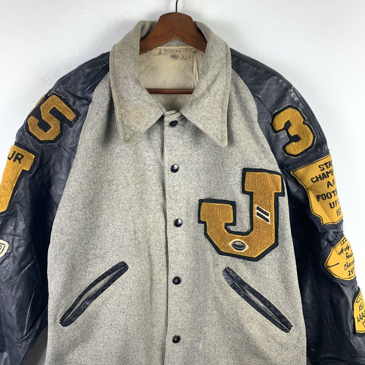 Japanese Brand × Vintage 🔥NK127🔥Vintage Japanese Champion FootBall varsity jackets Size US M / EU 48-50 / 2 - 2 Thumbnail