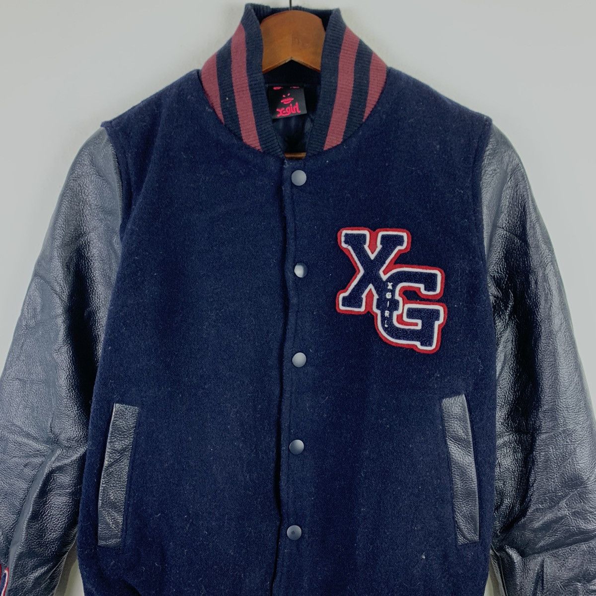 Japanese Brand × Vintage 🔥NK71🔥X-GIRL Black Varsity jackets Size US XS / EU 42 / 0 - 2 Thumbnail
