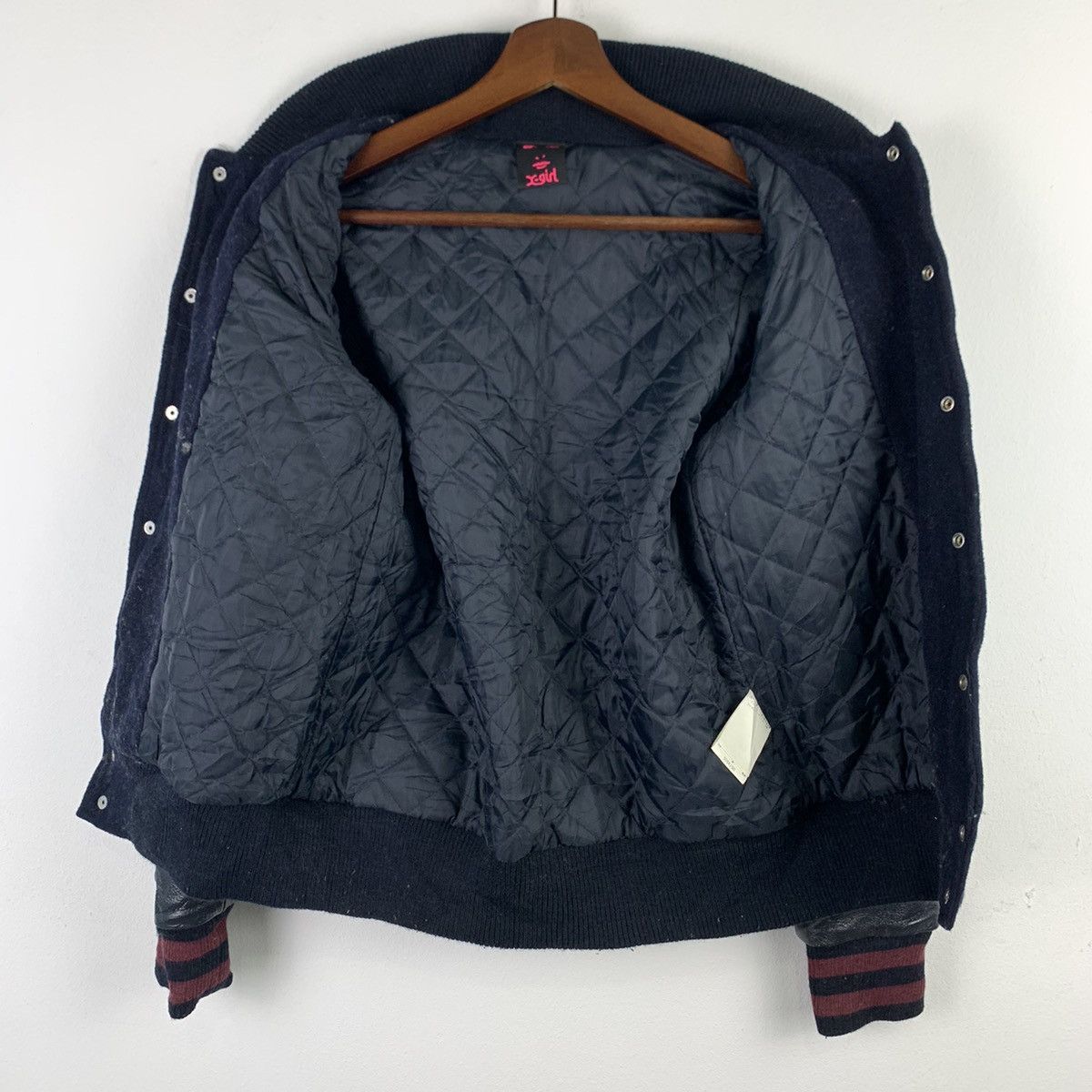 Japanese Brand × Vintage 🔥NK71🔥X-GIRL Black Varsity jackets Size US XS / EU 42 / 0 - 4 Thumbnail