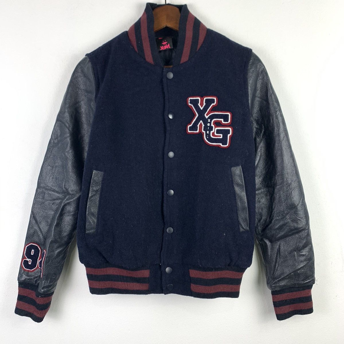 Japanese Brand × Vintage 🔥NK71🔥X-GIRL Black Varsity jackets Size US XS / EU 42 / 0 - 1 Thumbnail