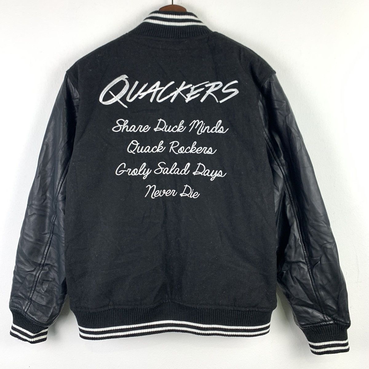 Cartoon Network × Japanese Brand 🔥NK70🔥B one Soul Duck Dude PU Leather varsity jackets Size US S / EU 44-46 / 1 - 3 Thumbnail
