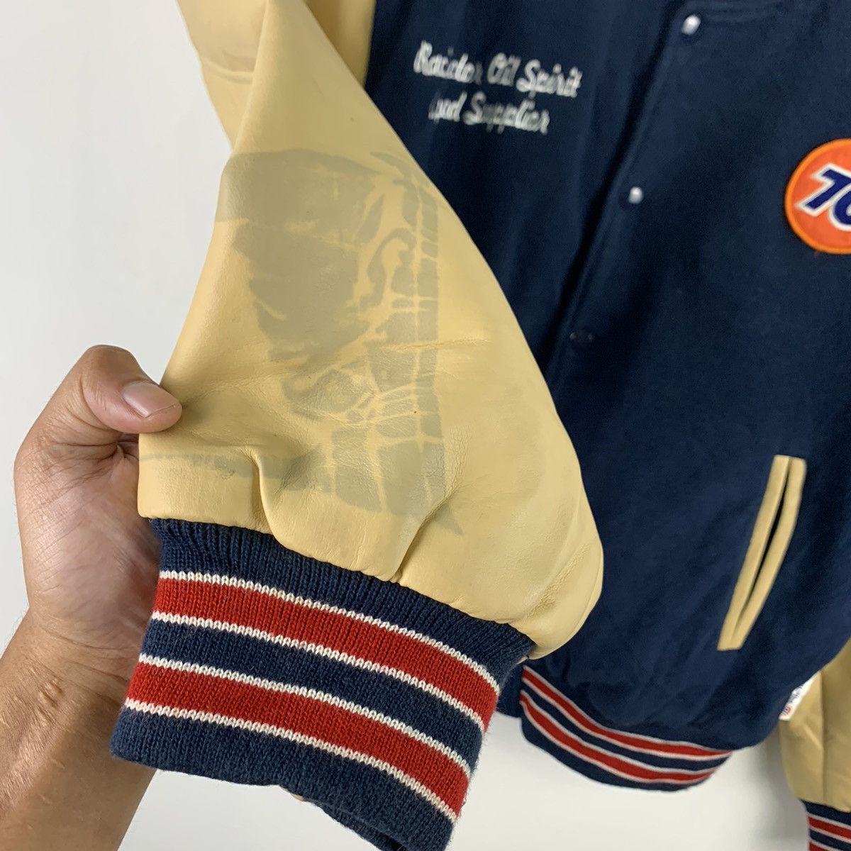 Japanese Brand 🔥NK74🔥Lubricants Racing Motor Oil PU Leather varsity jackets Size US M / EU 48-50 / 2 - 5 Thumbnail