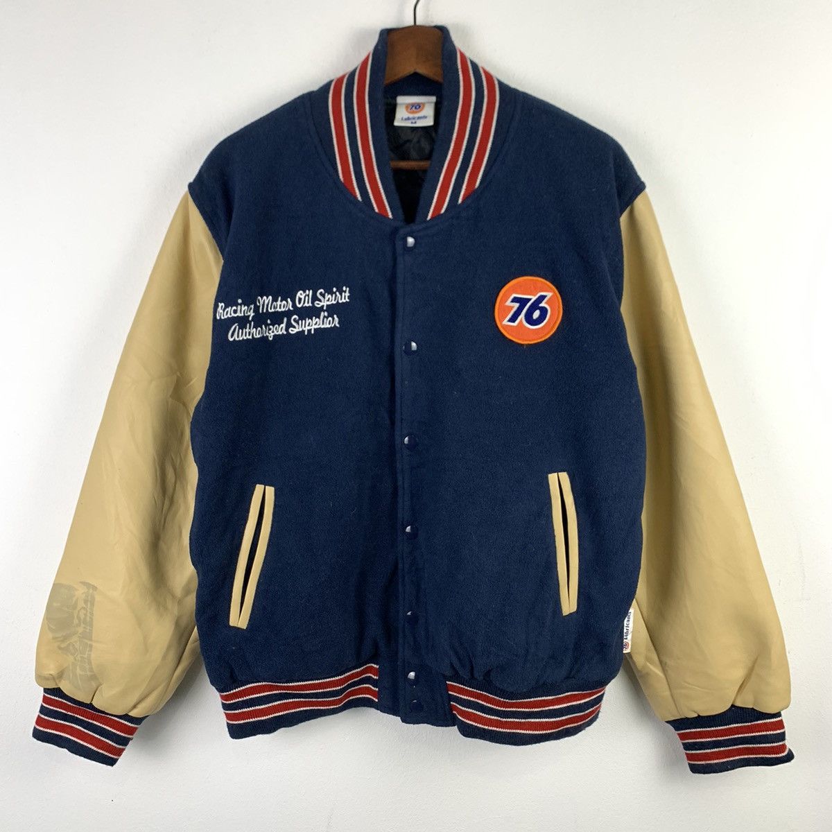 Japanese Brand 🔥NK74🔥Lubricants Racing Motor Oil PU Leather varsity jackets Size US M / EU 48-50 / 2 - 3 Thumbnail