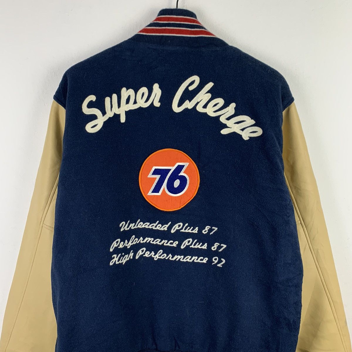 Japanese Brand 🔥NK74🔥Lubricants Racing Motor Oil PU Leather varsity jackets Size US M / EU 48-50 / 2 - 2 Thumbnail