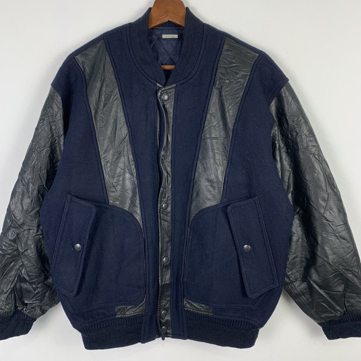 Japanese Brand × Linea 🔥NK59🔥Linea Fresca Masayuki ABQ Pu Leather varsity jackets Size US S / EU 44-46 / 1 - 4 Thumbnail