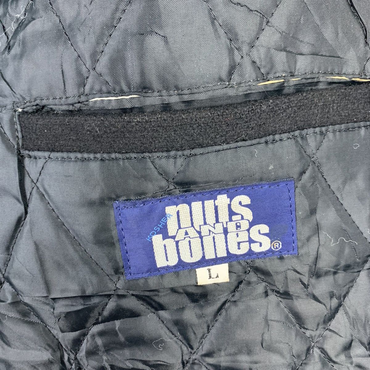 Japanese Brand × Vintage 🔥NEEDGONE🔥NK66🔥NUTS And BONES Leather varsity jackets Size US XL / EU 56 / 4 - 8 Thumbnail