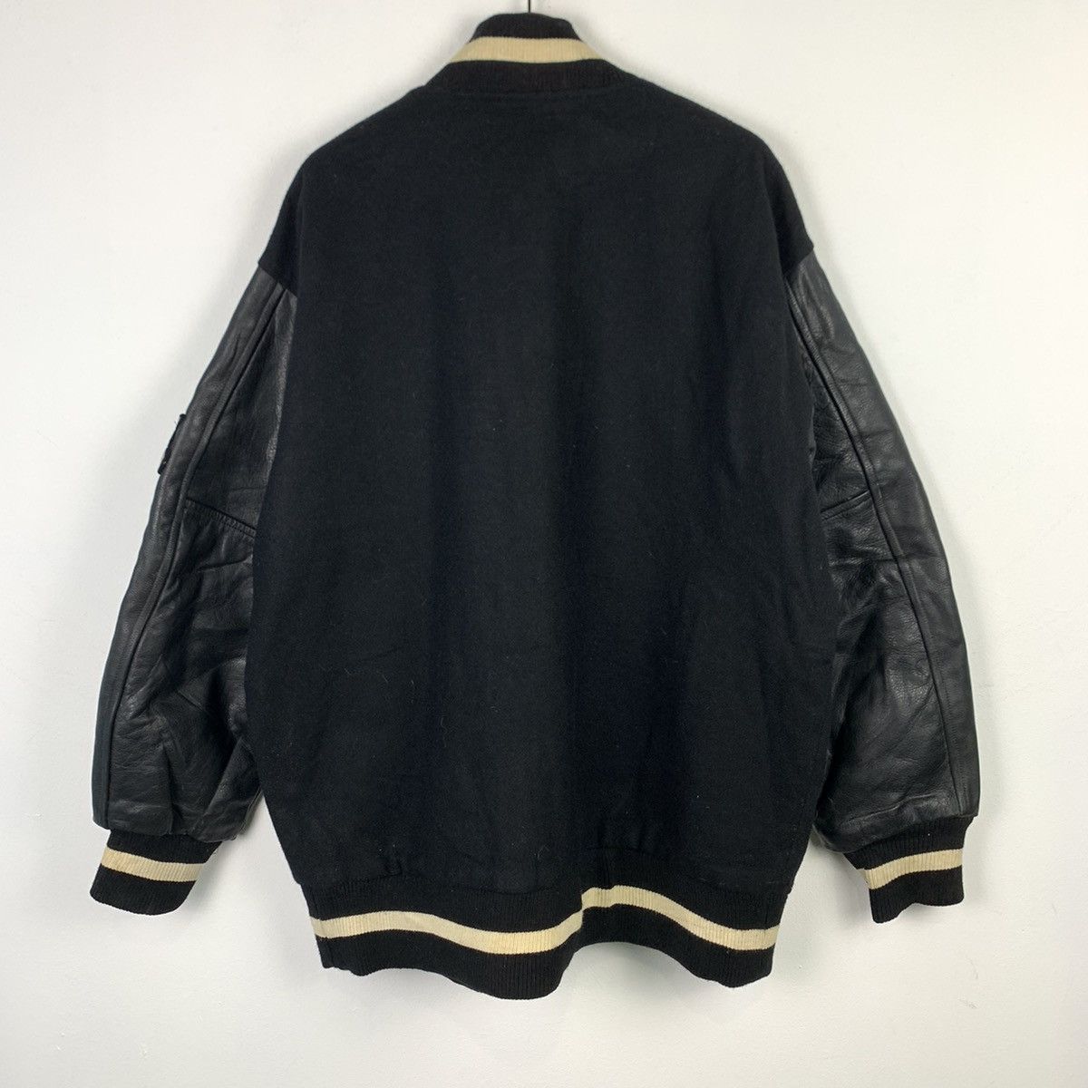 Japanese Brand × Vintage 🔥NEEDGONE🔥NK66🔥NUTS And BONES Leather varsity jackets Size US XL / EU 56 / 4 - 3 Thumbnail