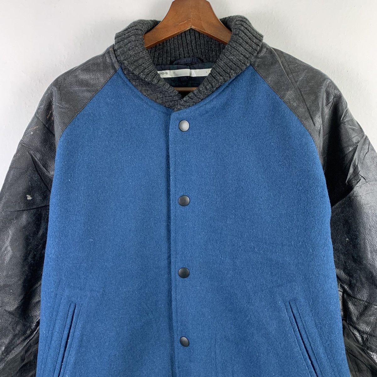 Japanese Brand 🔥NK107🔥H.O.B Plain nice Colour Varsity jackets Size US M / EU 48-50 / 2 - 2 Thumbnail