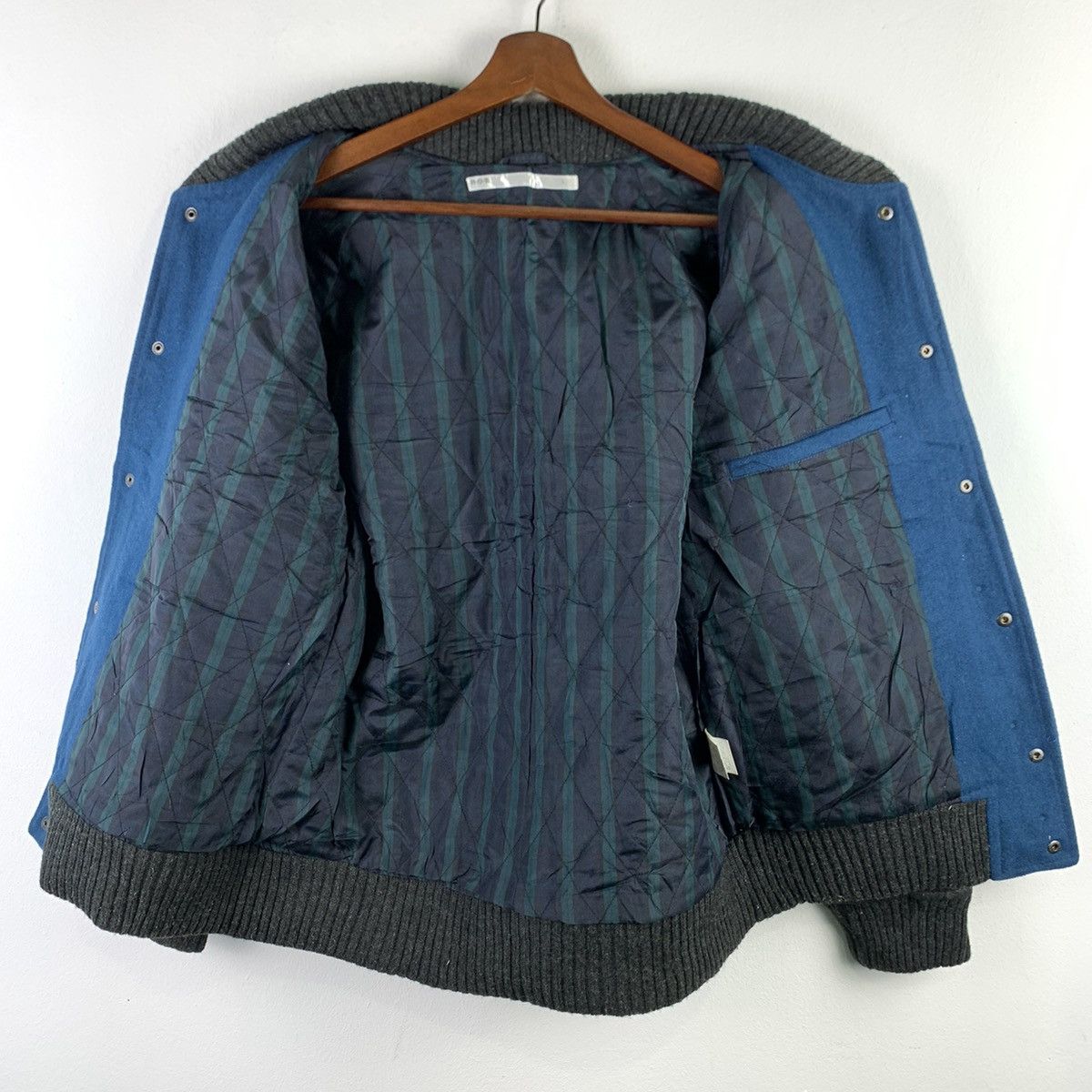 Japanese Brand 🔥NK107🔥H.O.B Plain nice Colour Varsity jackets Size US M / EU 48-50 / 2 - 4 Thumbnail