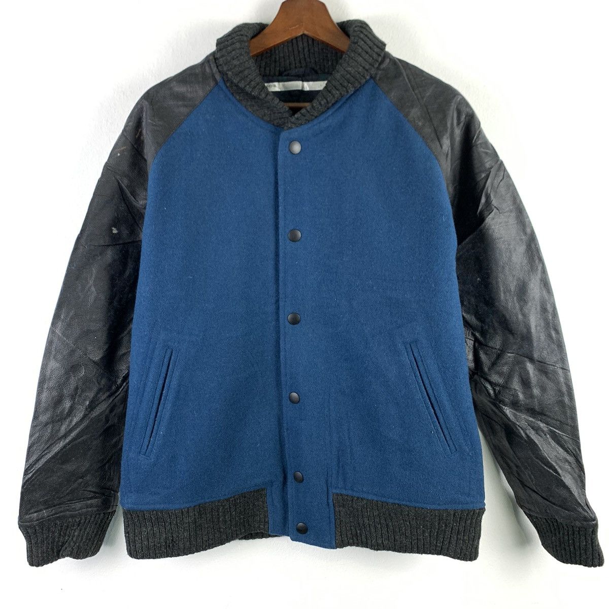 Japanese Brand 🔥NK107🔥H.O.B Plain nice Colour Varsity jackets Size US M / EU 48-50 / 2 - 1 Thumbnail
