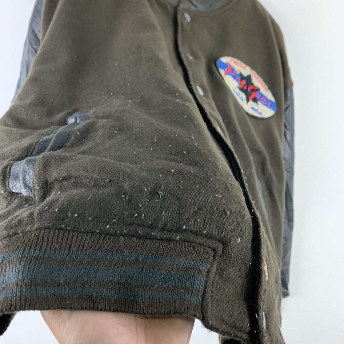 Japanese Brand × Vintage 🔥NK94🔥vintage POP GEAR FULLNES Leather varsityjackets Size US M / EU 48-50 / 2 - 9 Thumbnail