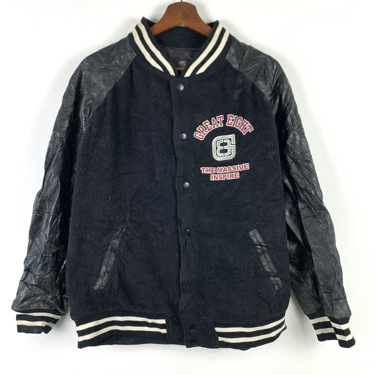 Japanese Brand 🔥NK79 🔥GREAT EIGHT The massive inspire PU Leather jackets Size US M / EU 48-50 / 2 - 3 Thumbnail