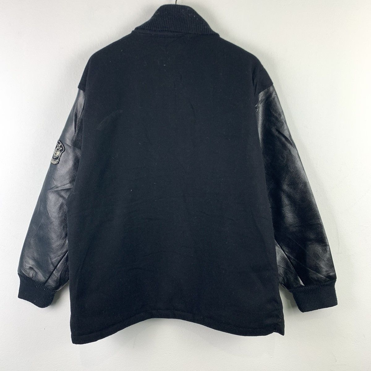 Japanese Brand 🔥NK91🔥Vintage Soul U.S.A Black Leather varsity jackets Size US L / EU 52-54 / 3 - 3 Thumbnail