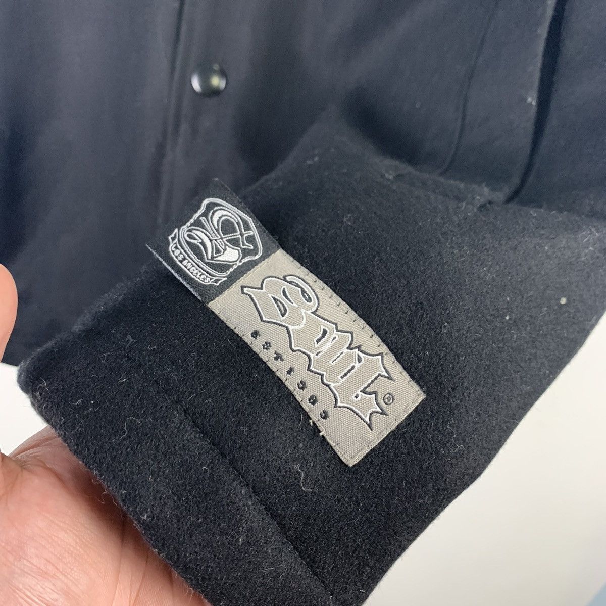 Japanese Brand 🔥NK91🔥Vintage Soul U.S.A Black Leather varsity jackets Size US L / EU 52-54 / 3 - 7 Thumbnail
