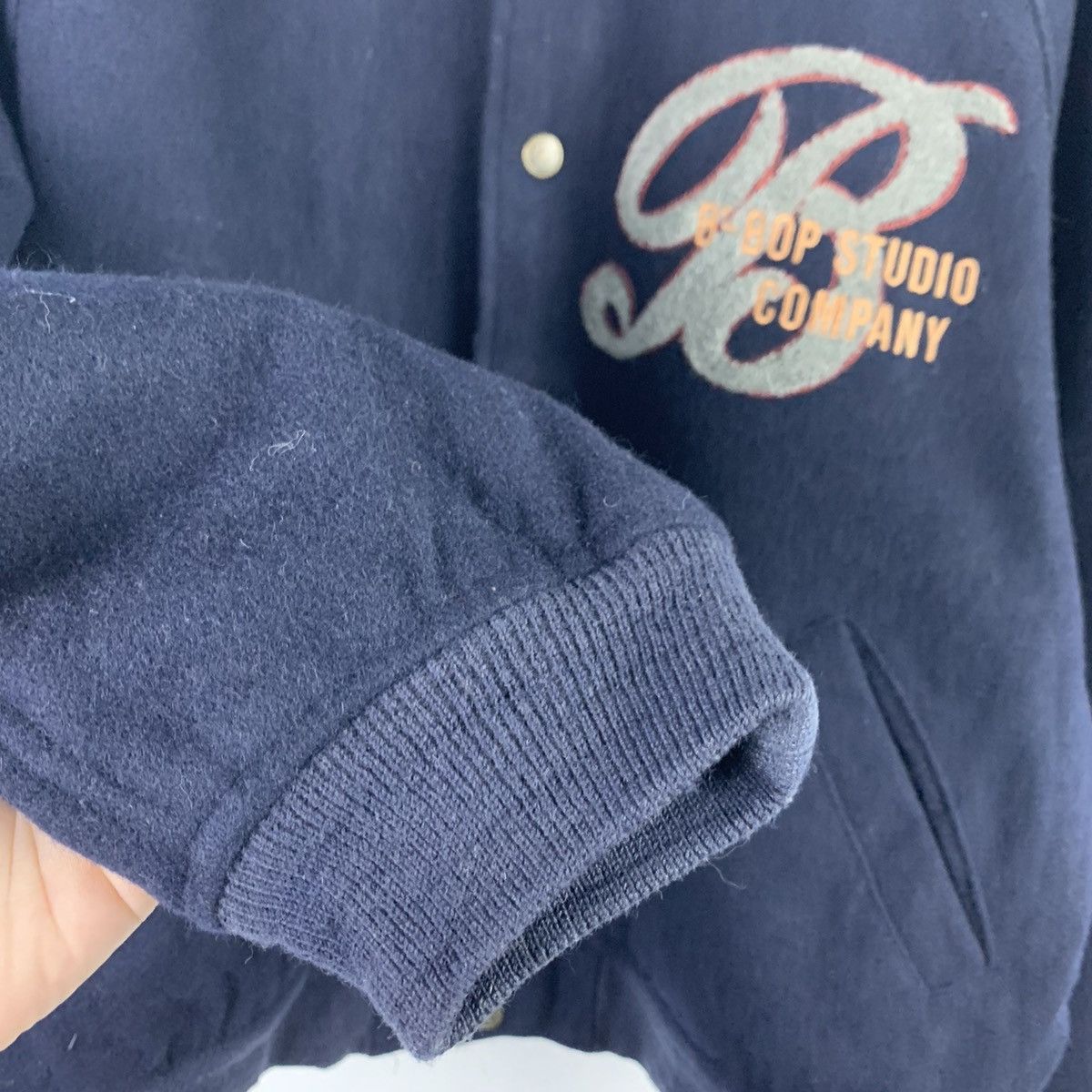 Japanese Brand × Vintage NEEDGONE🔥NS302🔥B-Bob studio company wool varsity jackets Size US L / EU 52-54 / 3 - 5 Thumbnail