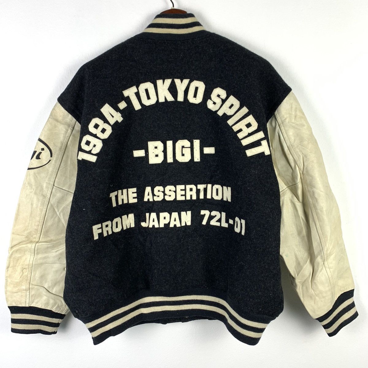 BIGI × Vintage 🔥NS245🔥Vintage BIGI TOKYO SPIRIT Leather varsity jacket Size US M / EU 48-50 / 2 - 1 Thumbnail