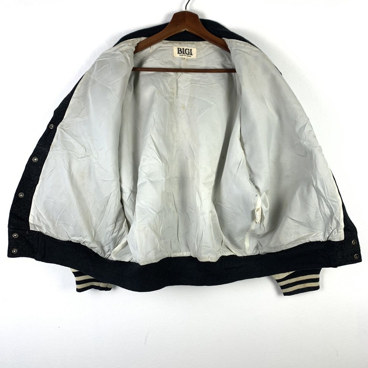 BIGI × Vintage 🔥NS245🔥Vintage BIGI TOKYO SPIRIT Leather varsity jacket Size US M / EU 48-50 / 2 - 3 Thumbnail