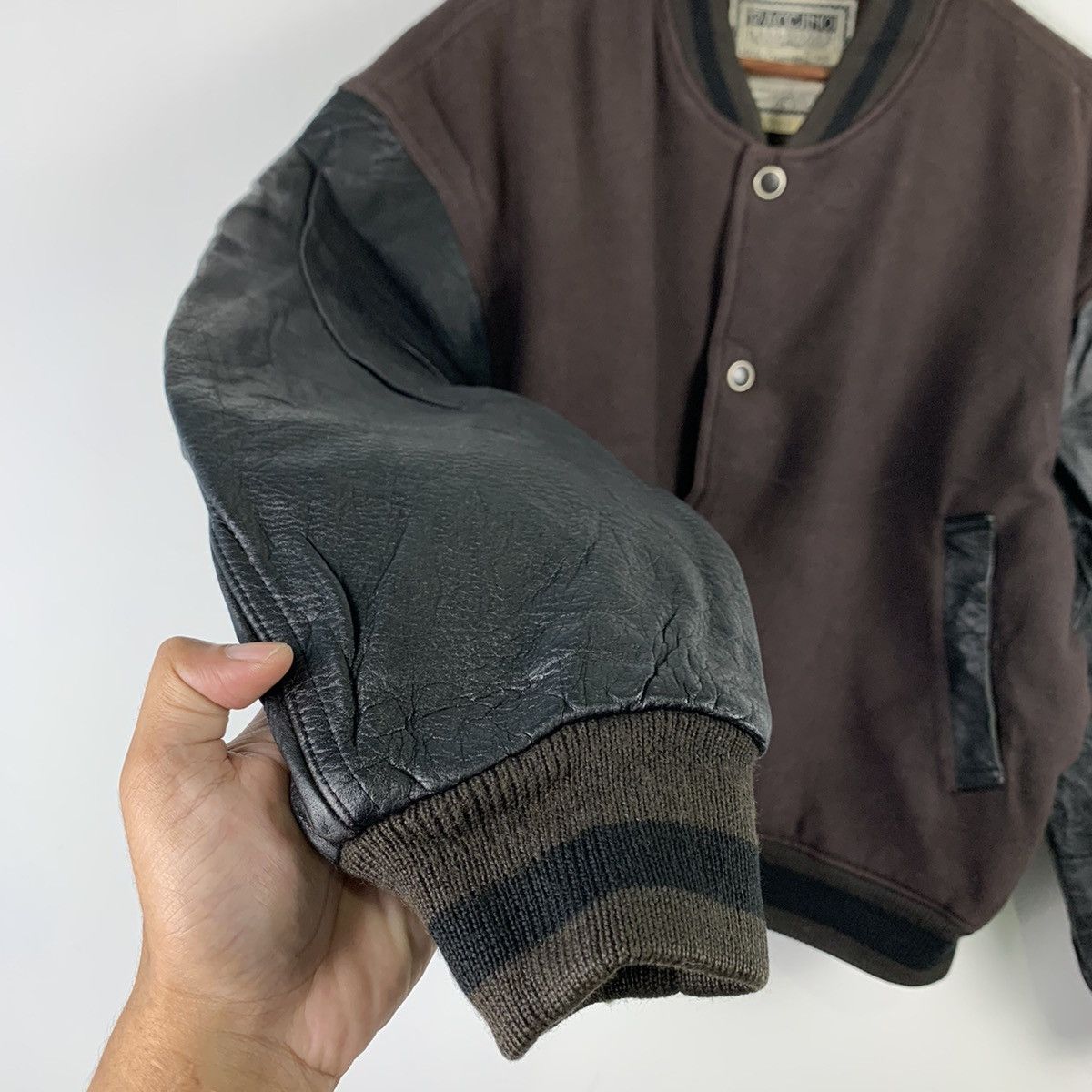 Japanese Brand × Vintage 🔥NS249🔥Vintage PACCINO art Leather Varsity jacket Size US M / EU 48-50 / 2 - 4 Thumbnail