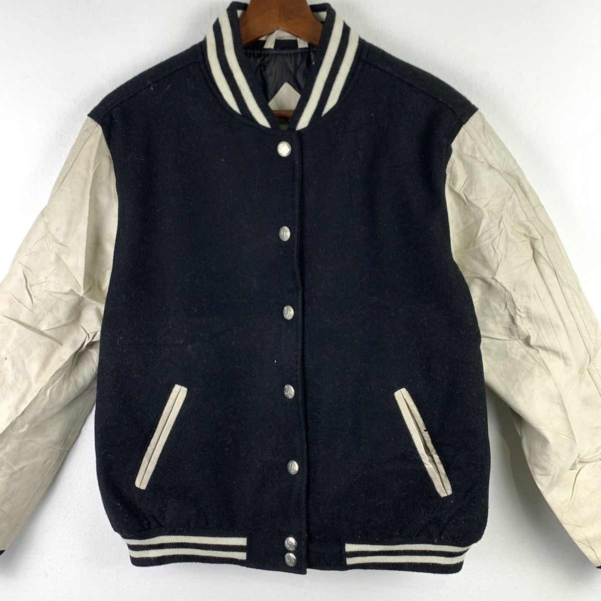 Japanese Brand × Vintage 🔥NK120🔥Vintage INDOOR Plain nice design varsity jackets Size US M / EU 48-50 / 2 - 2 Thumbnail