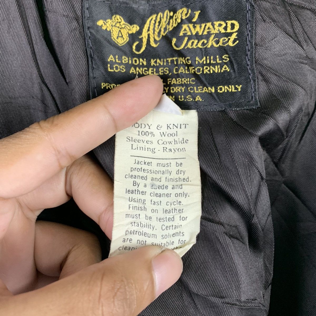 Vintage 🔥NK103🔥Vintage ALBION Dark Red Plain Varsity jackets Size US S / EU 44-46 / 1 - 7 Thumbnail