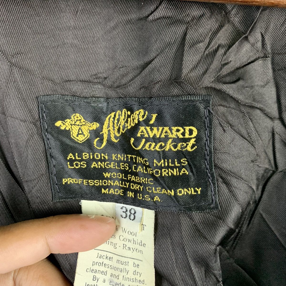 Vintage 🔥NK103🔥Vintage ALBION Dark Red Plain Varsity jackets Size US S / EU 44-46 / 1 - 8 Thumbnail