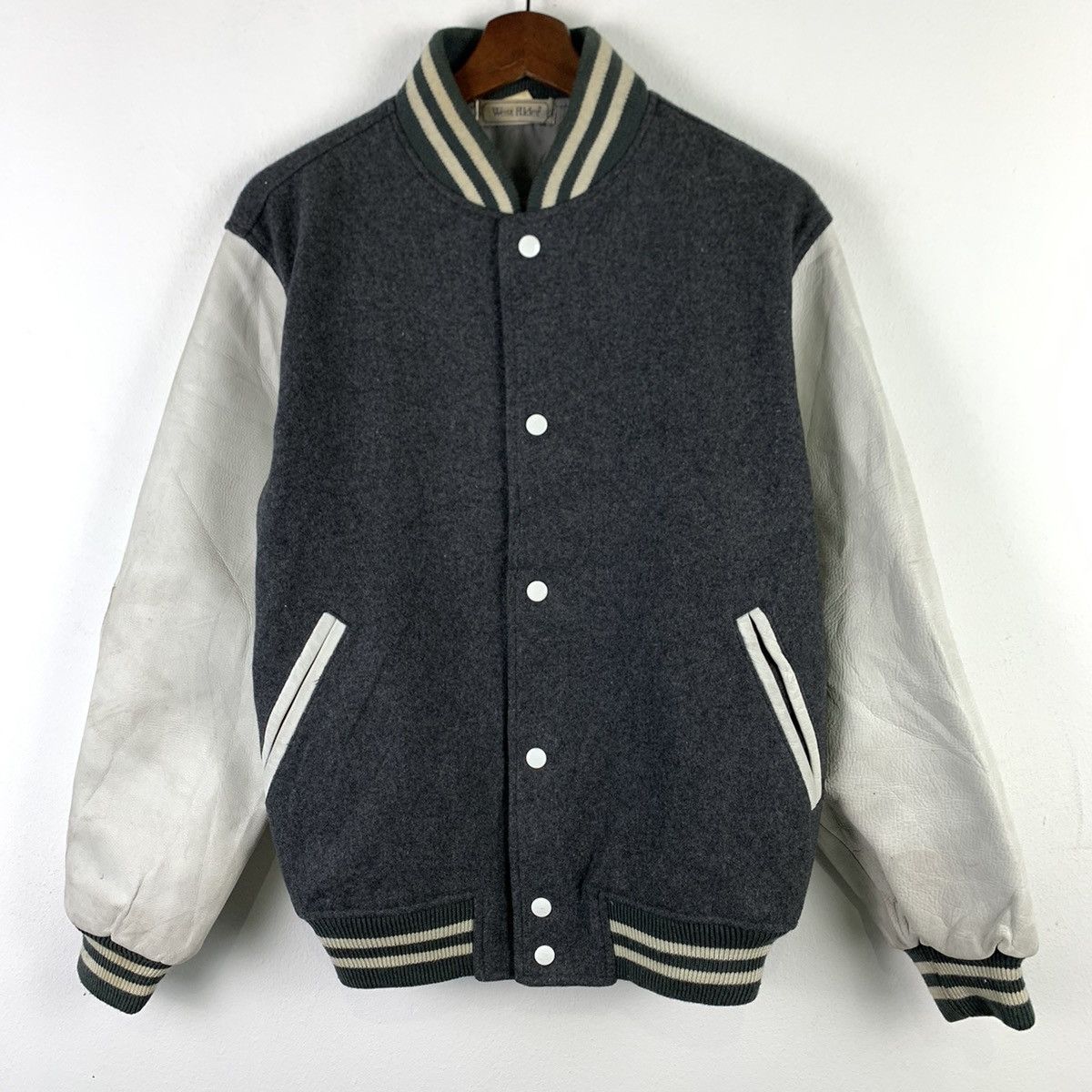 Japanese Brand × WEST RIDE 🔥NK78🔥West Rider plain leather varsity jackets Size US M / EU 48-50 / 2 - 1 Thumbnail