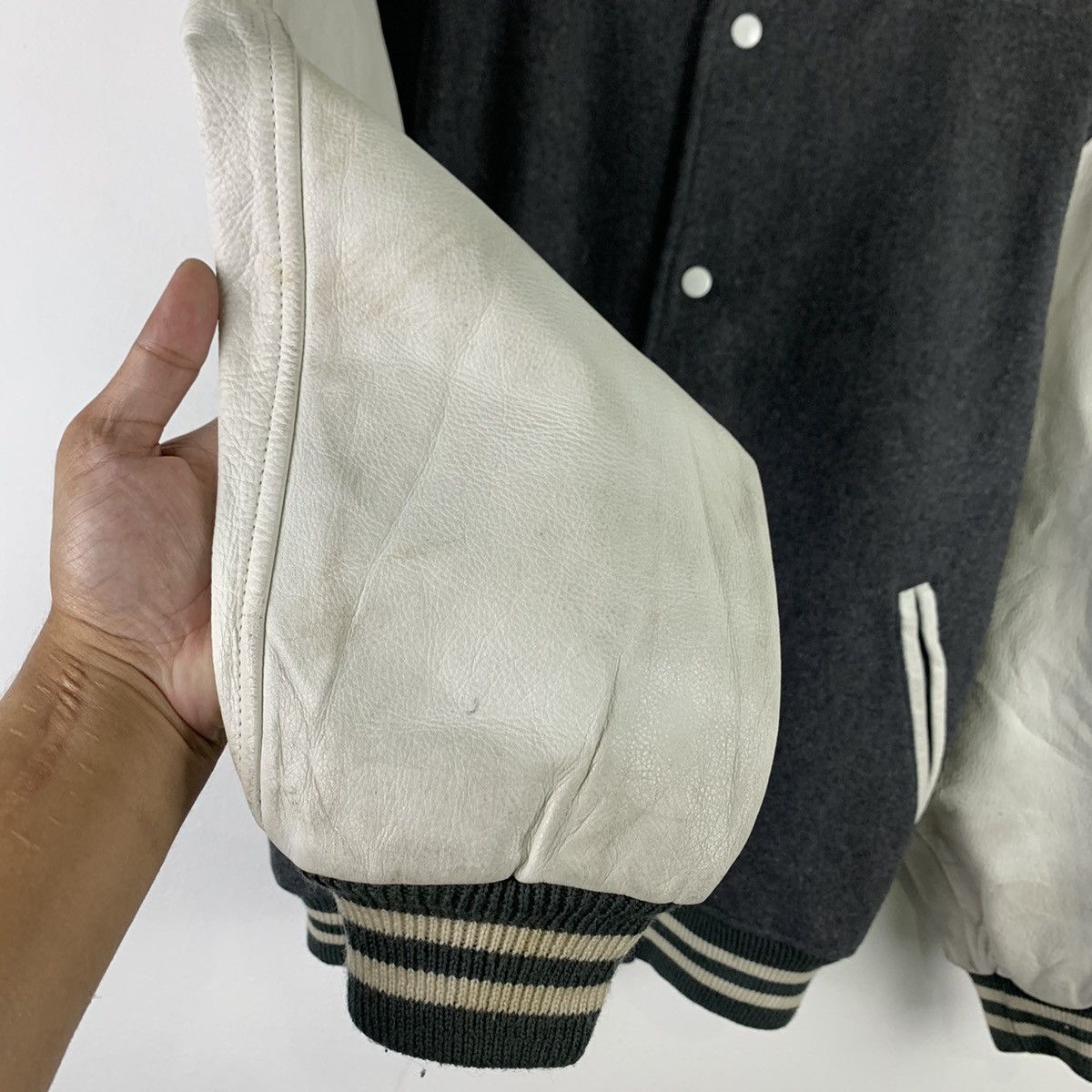 Japanese Brand × WEST RIDE 🔥NK78🔥West Rider plain leather varsity jackets Size US M / EU 48-50 / 2 - 5 Thumbnail